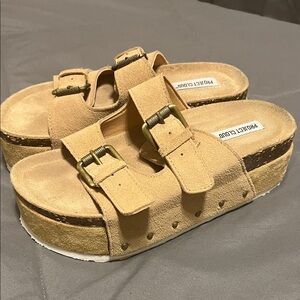 Project Cloud Women's Tan Platform Sandals